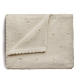 Mushie Mushie Blanket pointelle Ivory