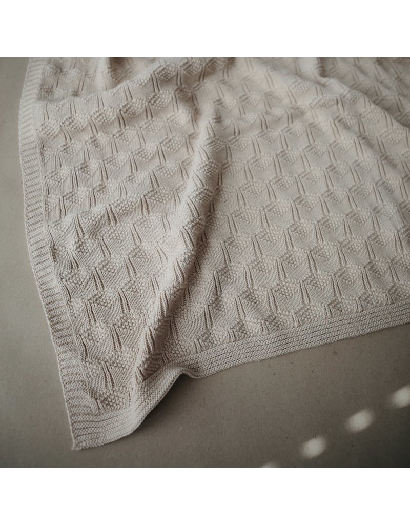 Mushie Mushie Blanket honeycomb Beige