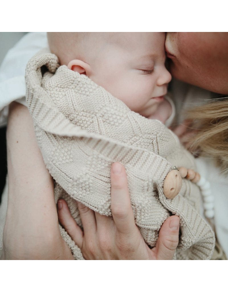 Mushie Mushie Blanket honeycomb Beige