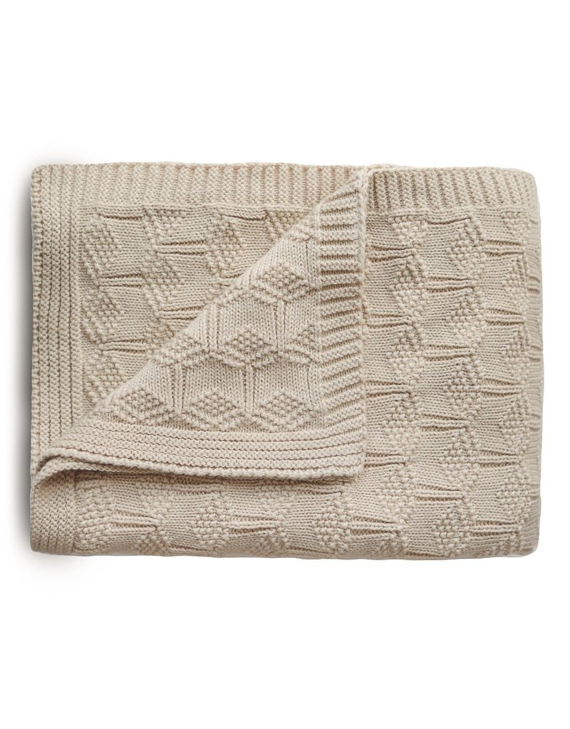 Mushie Mushie Blanket honeycomb Beige