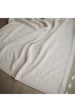 Mushie Mushie Blanket textured dots off white melange