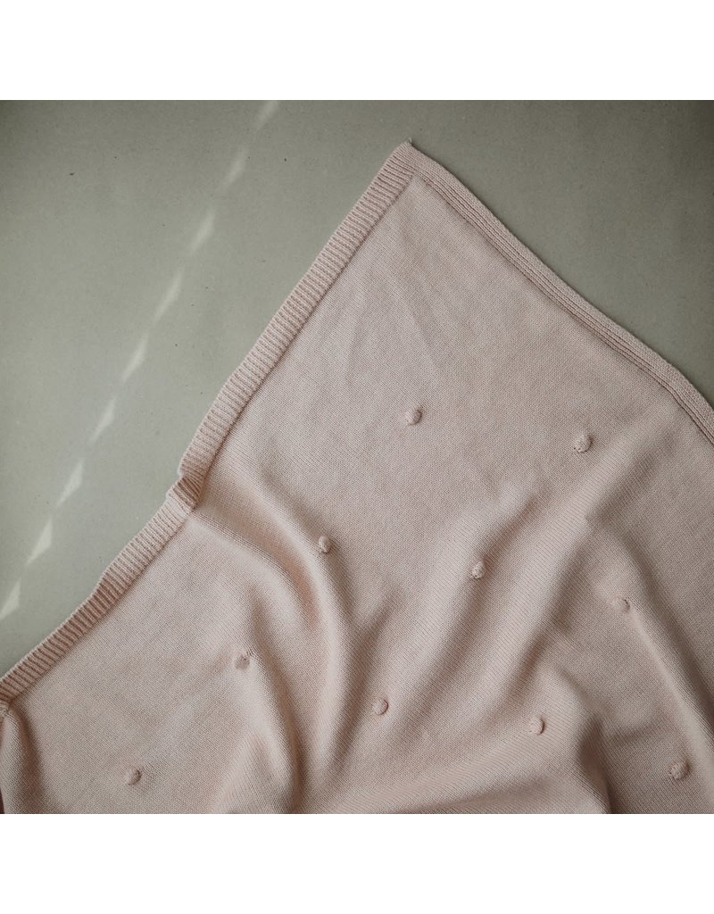 Mushie Mushie Blanket textured dots Blush