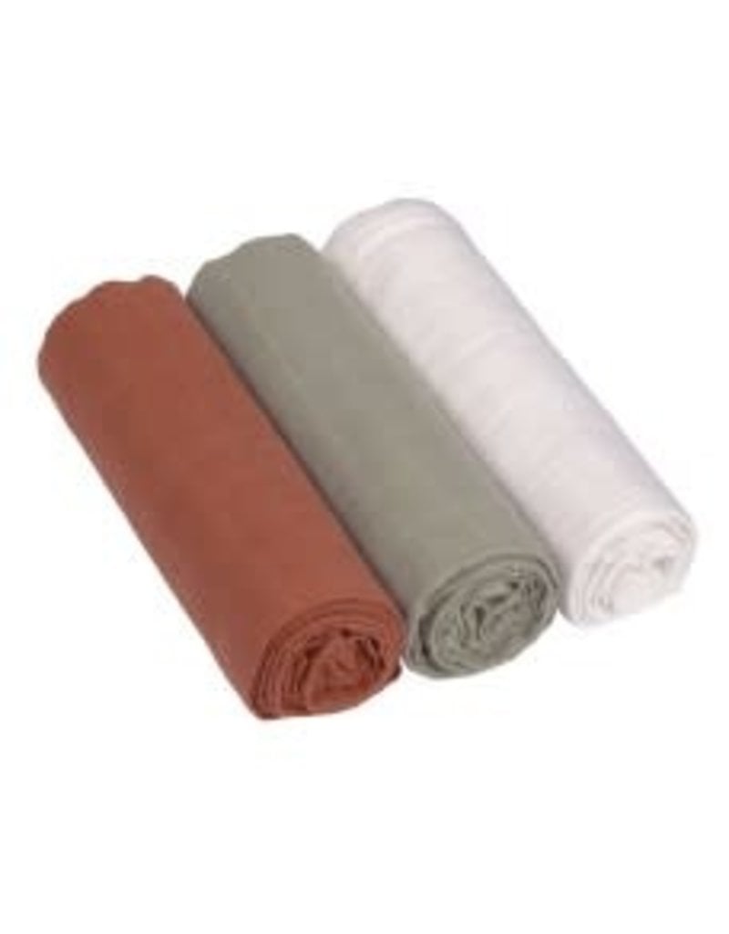 Lassig Lassig swaddle & burp blanket olive/milky/rust