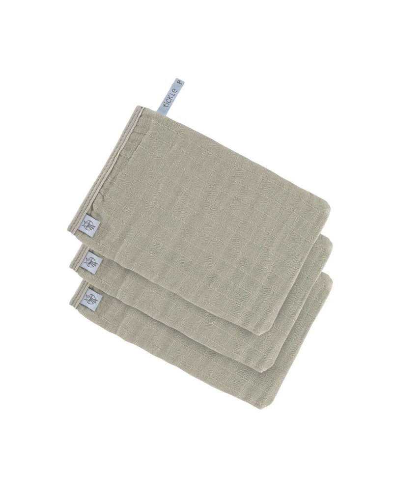 Lassig Lassig muslin wash glove olive