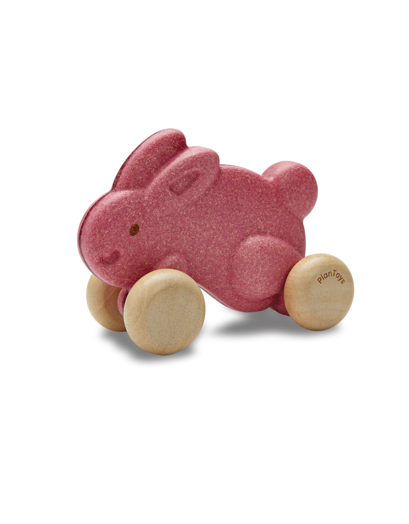 PlanToys PlanToys push along bunny Pink