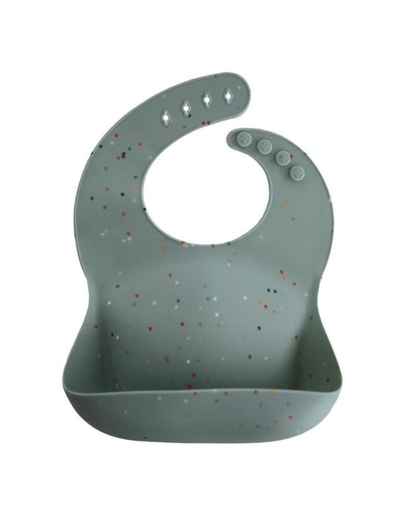 Mushie Mushie Silicone bib Cambridge blue confetti