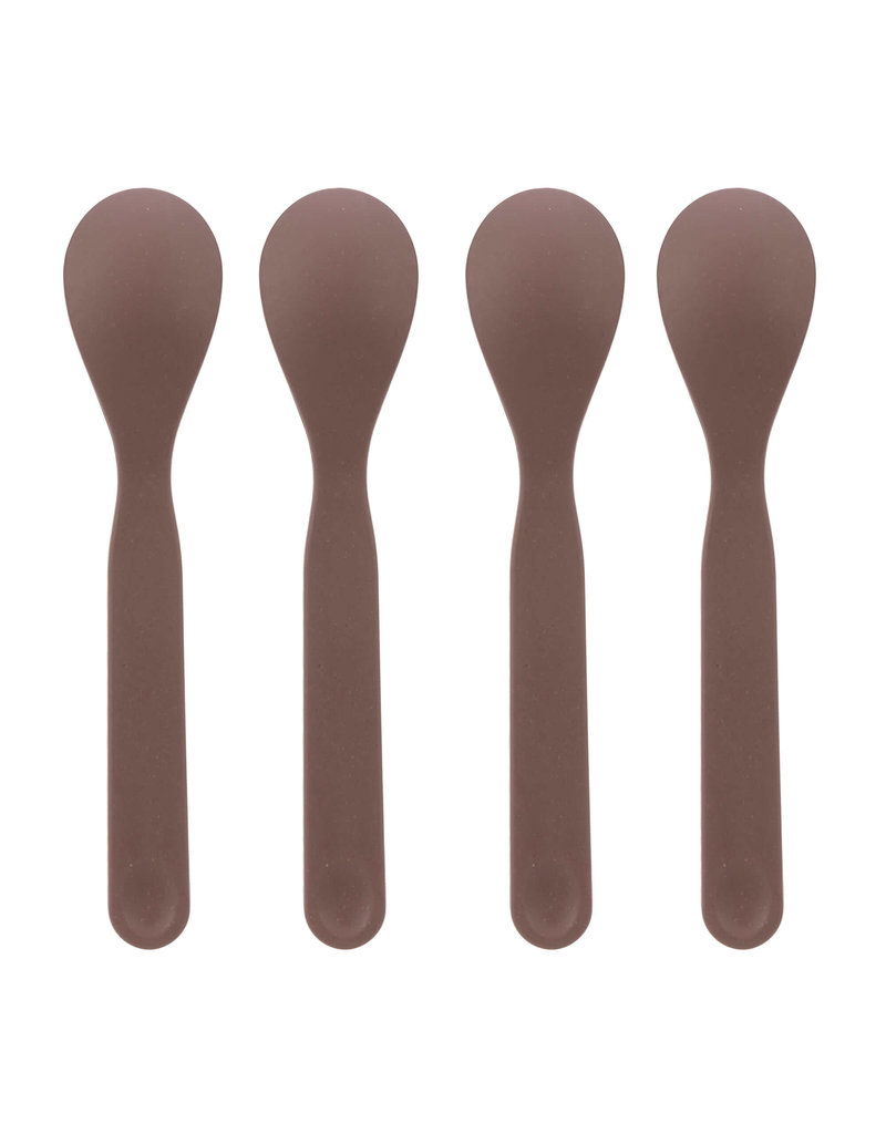 Lassig Lassig spoon set 4 pcs uni choco