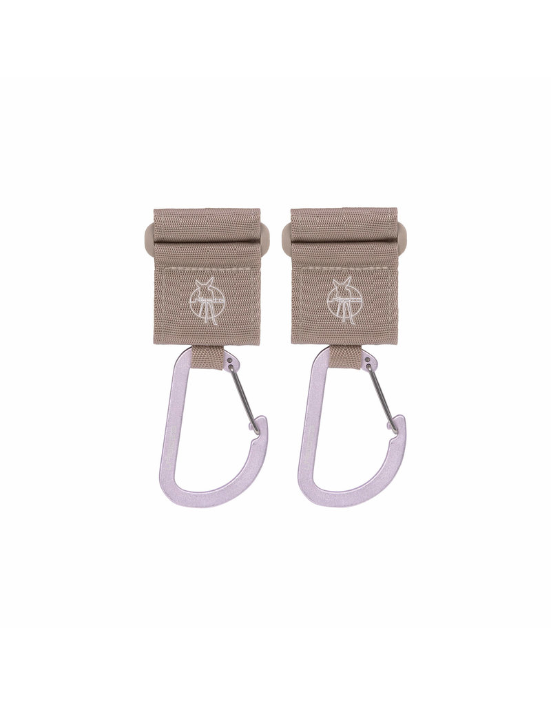 Lassig Lassig Stroller Hooks Beige 2 pack