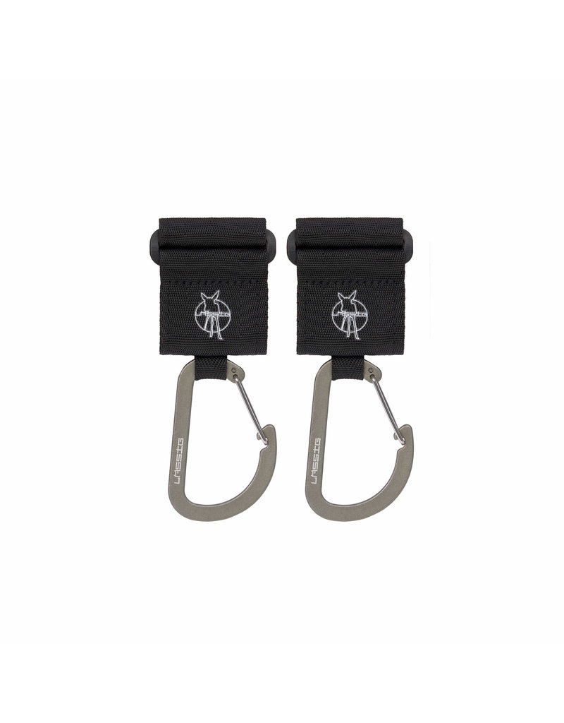 Lassig Lassig Stroller Hooks Black 2 pack