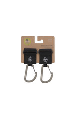 Lassig Lassig Stroller Hooks Black 2 pack