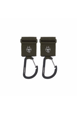 Lassig Lassig Stroller Hooks Olive 2 pack