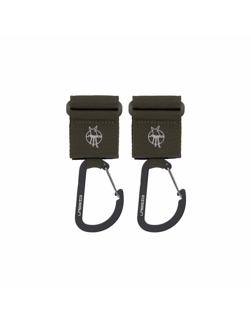 Lassig Lassig Stroller Hooks Olive 2 pack