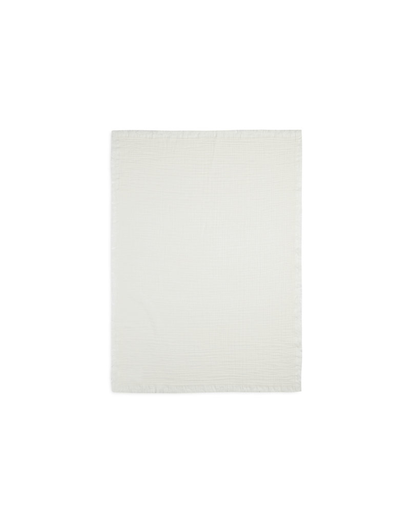 Jollein Jollein Wieg Deken Muslin Fringe 75x100cm - Ivory