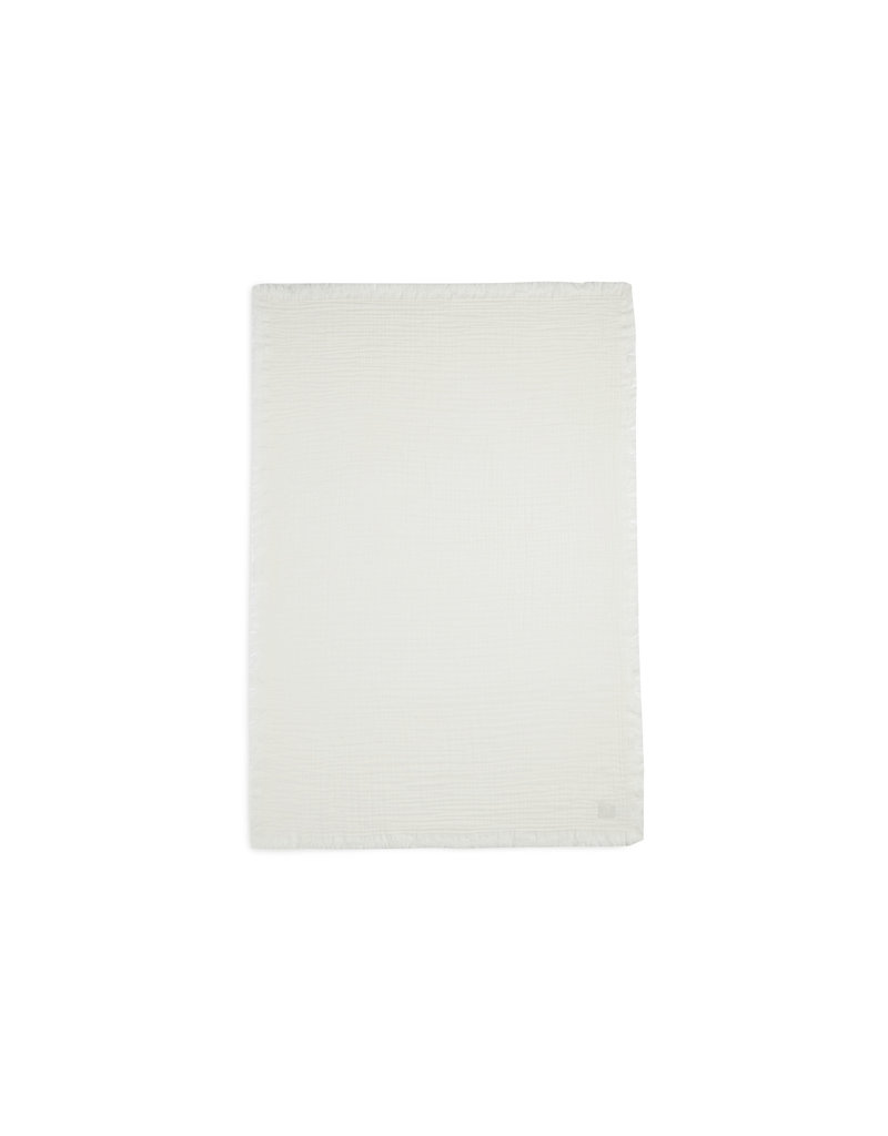 Jollein Jollein Wieg Deken Muslin Fringe 75x100cm - Ivory