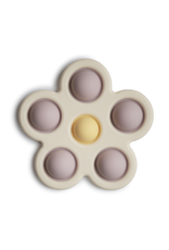Mushie Mushie press toy Flower Lilac/Daffodil/ivory