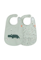 Done by Deer Done by deer Bib velcro 2-pack Croco green