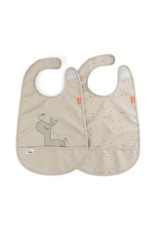 Done by Deer Done by deer Bib velcro 2-pack Lalee Sand