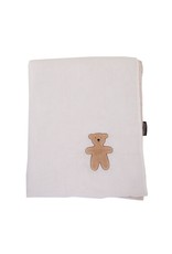 Childhome Childhome Babydeken 80x100 Cm Jersey Melange Beige / Mousseline Teddy