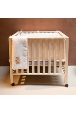 Childhome Childhome Babydeken 80x100 Cm Jersey Melange Beige / Mousseline Teddy