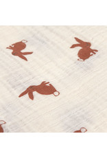 Lassig Lassig Swaddle & Burp Blanket M 3 pack 60x60cm Little Forest Rabbit