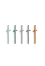 Done by Deer Done by Deer peekaboo silicone straw 5-pack - blue mix