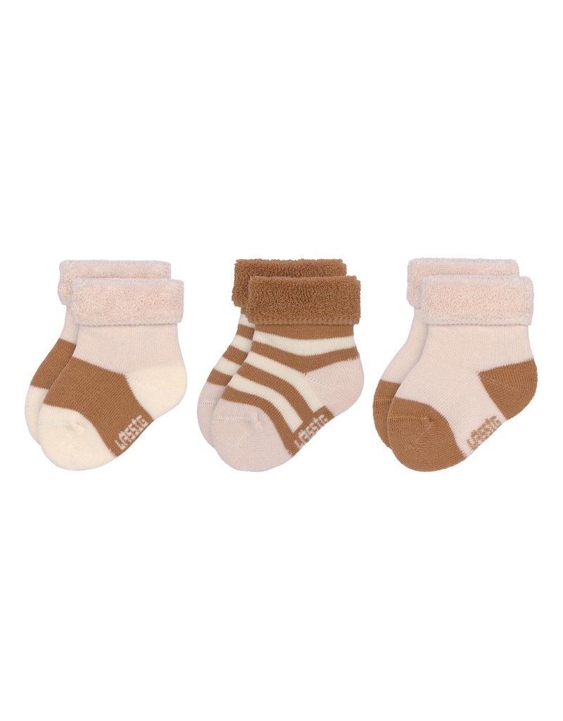 Lassig Lassig Terry Socks 3 stuks powder pink/caramel