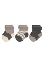 Lassig Lassig Terry Socks 3 stuks anthracite/taupe