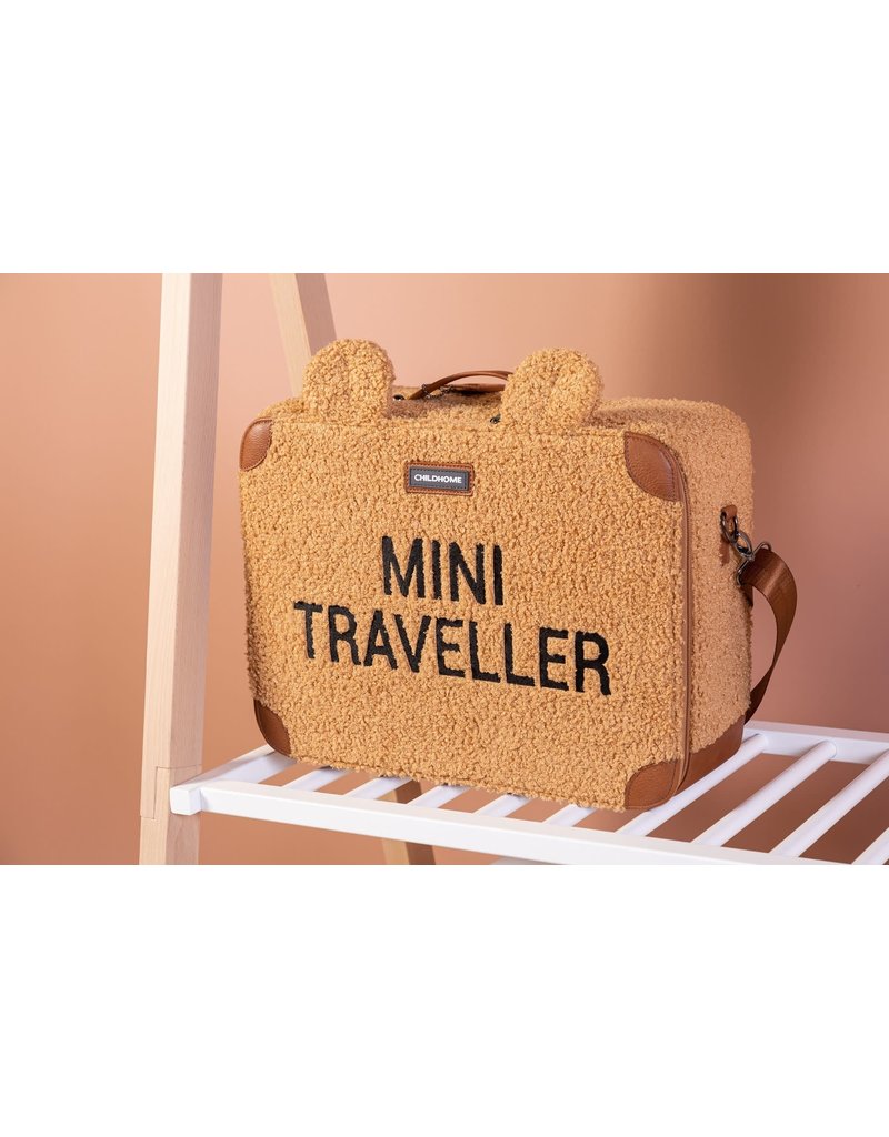 Childhome Mini Traveller Kids Suitcase Teddy Beige