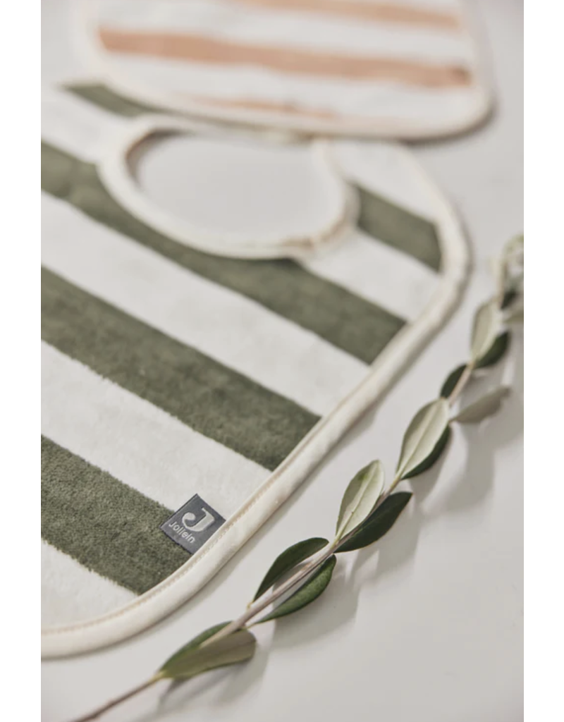 Jollein Jollein slab Stripe terry leaf green (2-pack)