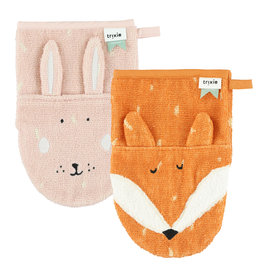 Trixie Trixie Washandje 2-pack Mrs. Rabbit & Mr. Fox