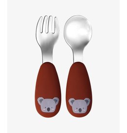 Tryco Tryco Stainless spoon & fork - Koala Dark Rust