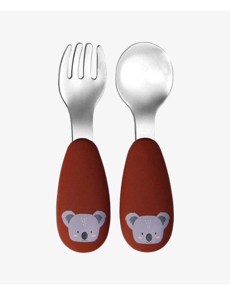 Tryco Tryco Stainless spoon & fork - Koala Dark Rust