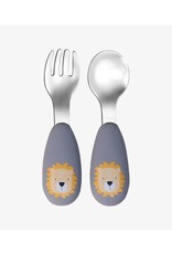 Tryco Tryco Stainless spoon & fork - Lion Dusty Blue