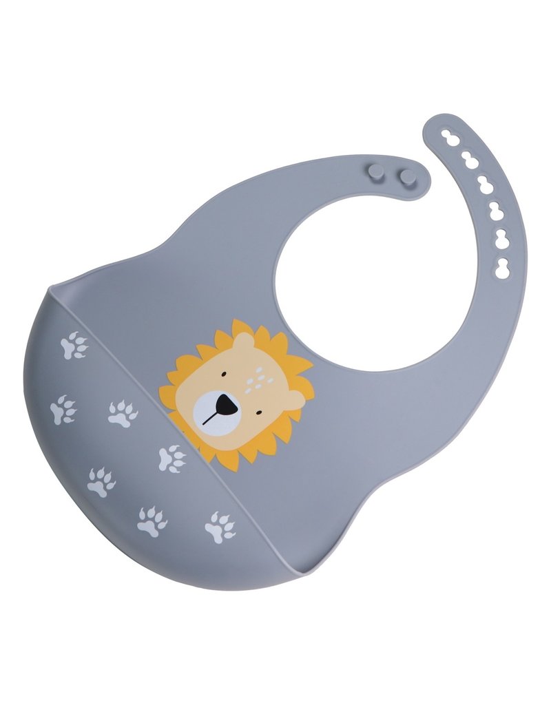 Tryco Tryco Silicone Bib - Lion Dusty Blue