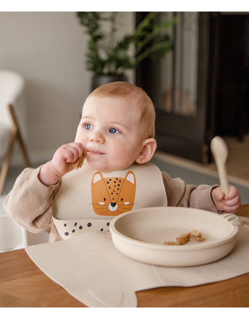 Tryco Tryco Silicone Bib - Leopard Sand