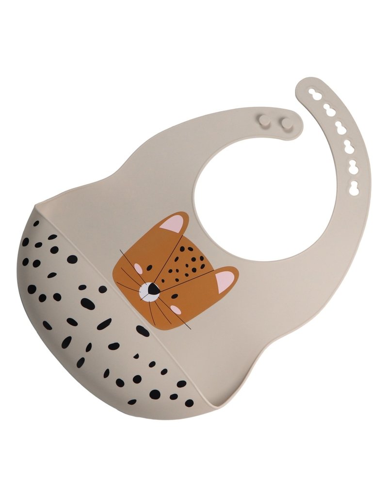 Tryco Tryco Silicone Bib - Leopard Sand