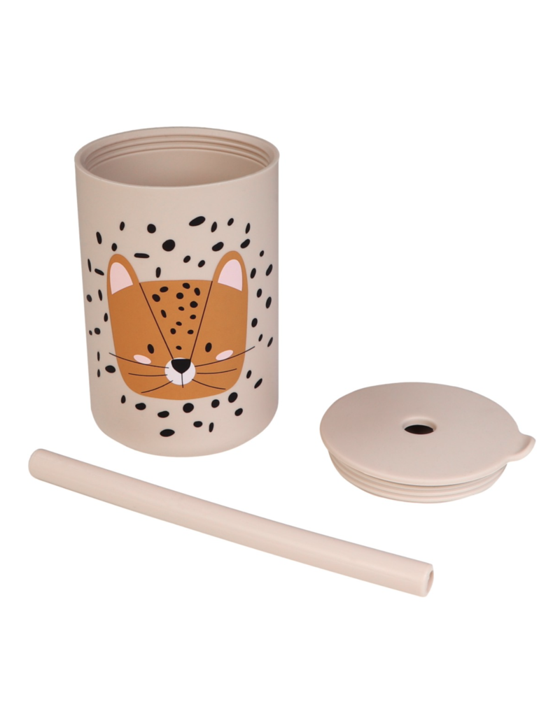 Tryco Tryco Silicone Straw Cup - Leopard