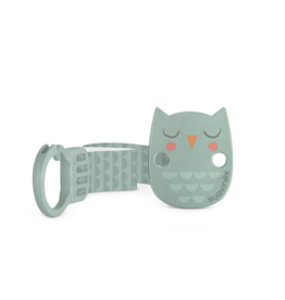 Suavinex Suavinex Bonhomia soother clip with ribbon Owl green