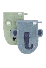 Trixie Trixie Washandjes 2pack Mr. polar bear & Mrs. elephant