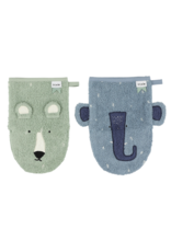 Trixie Trixie Washandjes 2pack Mr. polar bear & Mrs. elephant