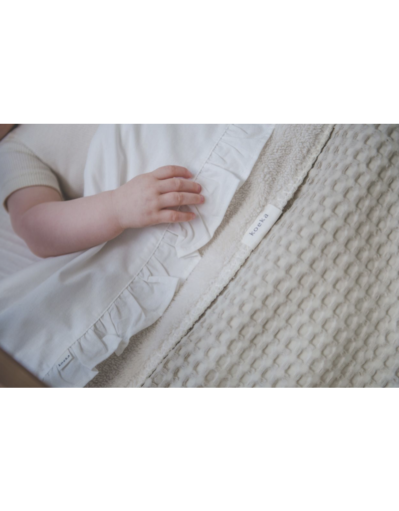 Koeka Koeka Wiegdeken Wafel/Teddy Oslo Sand/Pebble