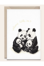 Kathings Kathings kaartje Welcome Little One Panda Family