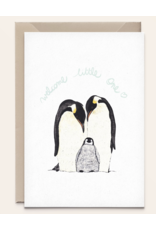 Kathings Kathings kaartje Welcome Little One Pinguin Family