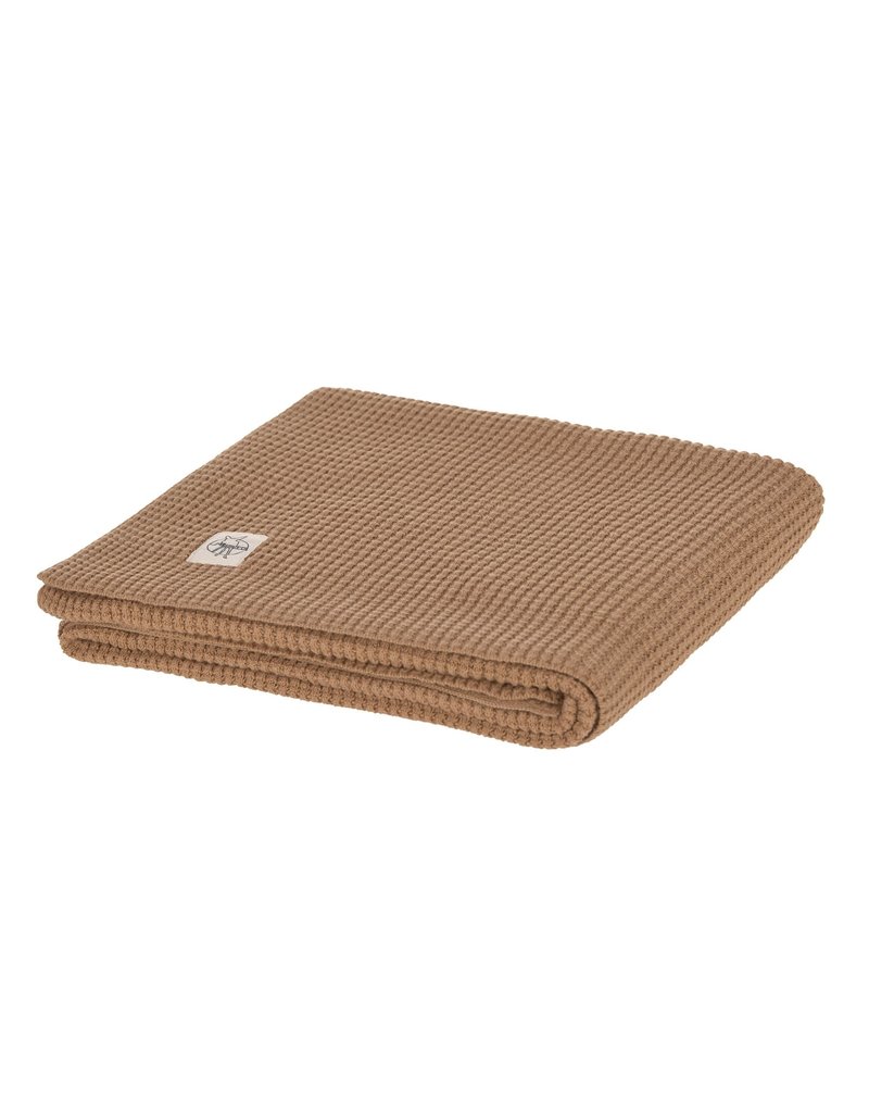 Lassig Lassig Knitted Blanket GOTS nubs light brown