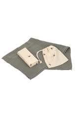 Lassig Lassig Swaddle & Burp Blanket taupe 2 pack