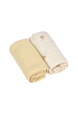 Lassig Lassig Swaddle & Burp Blanket curry 2 pack