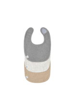 Lassig Lassig Newborn bib 3 pack - Dark grey/Light Grey/Nature melange