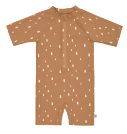 Lassig Lassig Short Sleeve Sunsuit Bricks Caramel