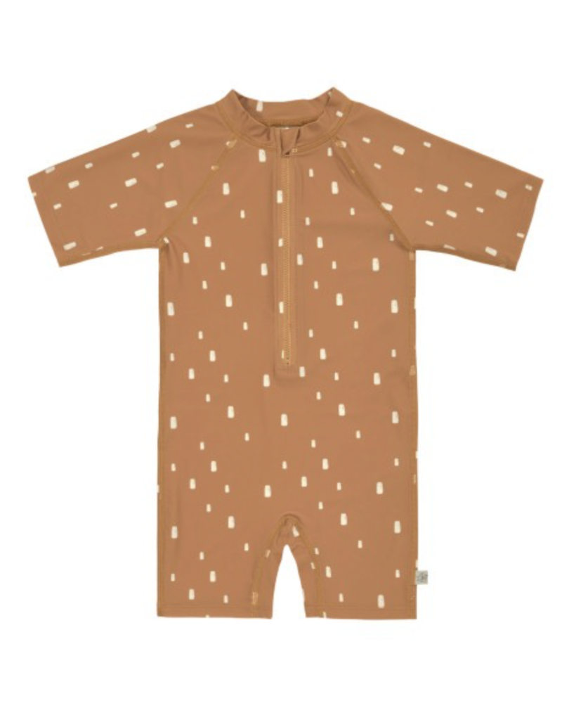 Lassig Lassig Short Sleeve Sunsuit Bricks Caramel