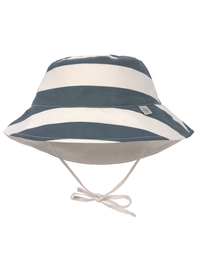 Lassig Lassig Sun Protection Bucket Hat Block Stripes Milky/Blue